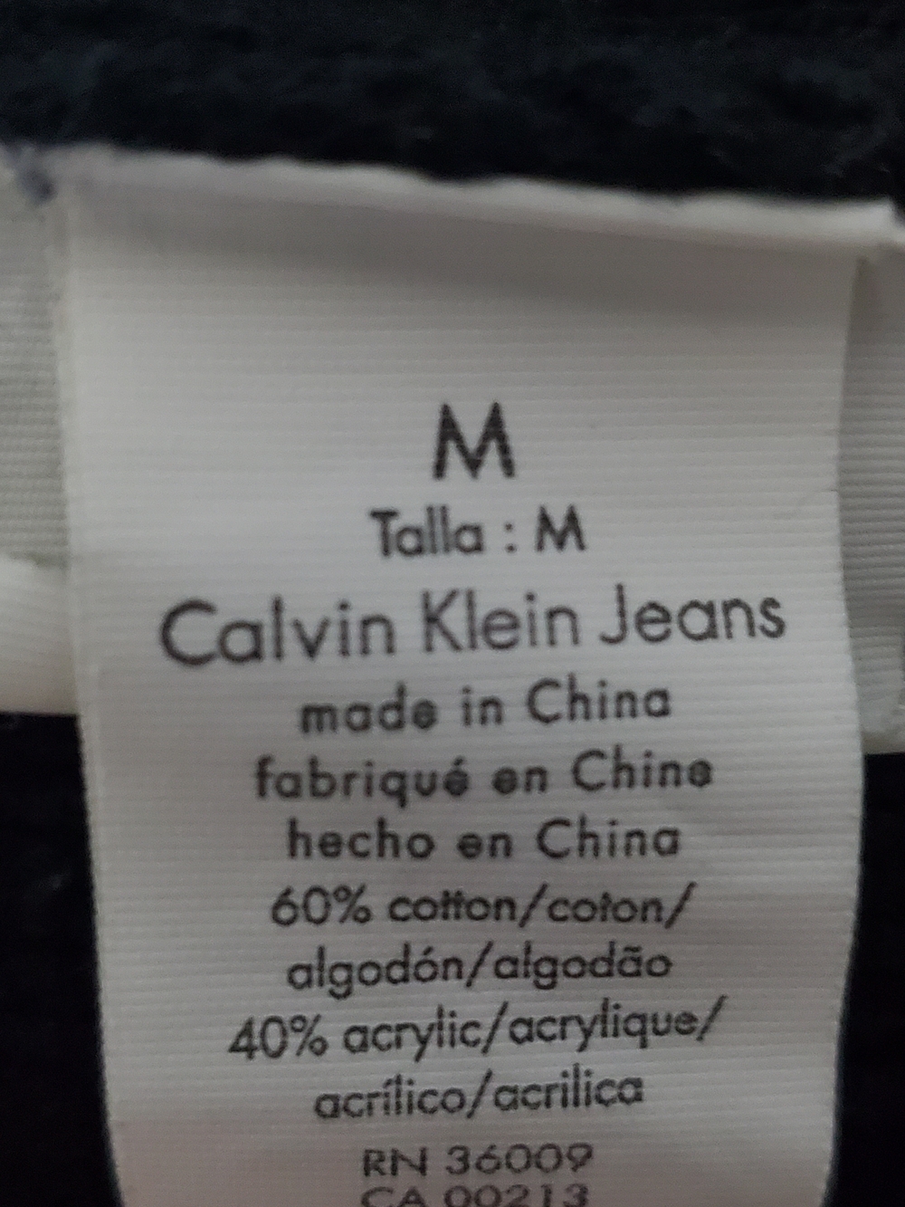 Calvin Klein Jeans Black Open-Weave Scoop Neck Sweater Women's Size M - Picture 6 of 6